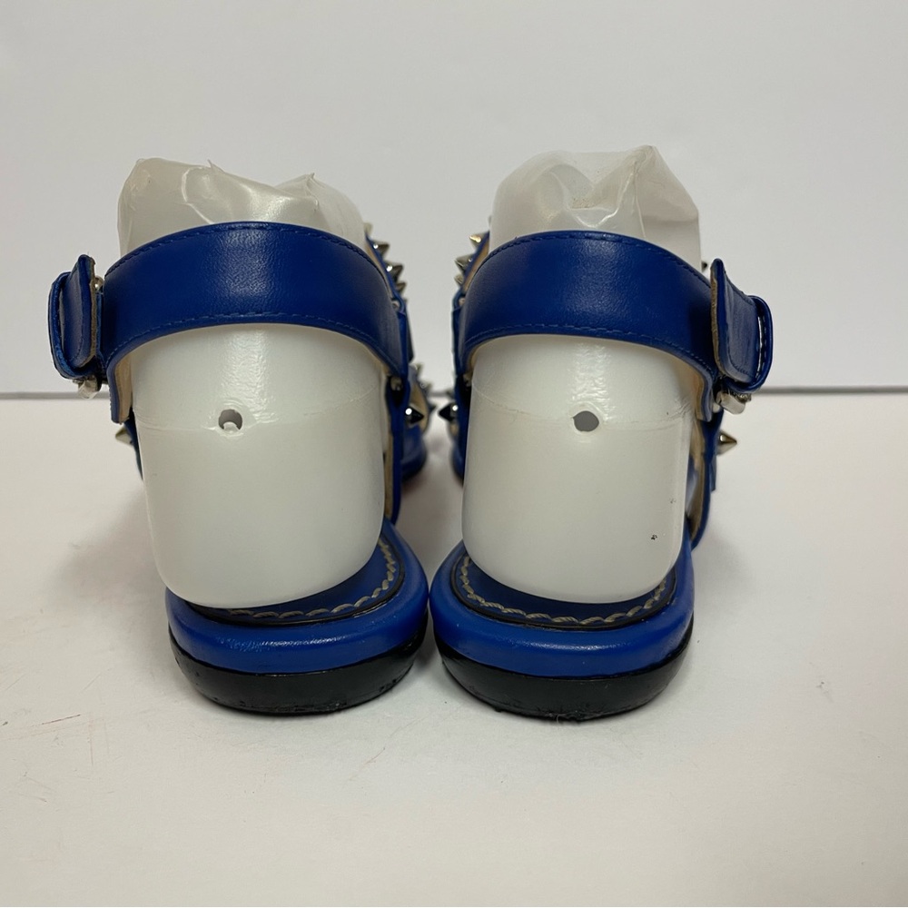Christian Louboutin Blue Studded Leather Sandals - Picture 7 of 15